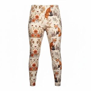 NWOT Shein Curve Floral Fox Print Leggings Size 3XL (KB1)